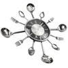 Timelike Wall Clock, 18" Metal Kitchen Cutlery Utensil Spoon Fork
