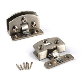 90 Degree Glass Door Pivot Hinge Kit Zinc Alloy Shower Hinge Glass Door Clamp Clip 2pcs with Screws,Adaptive 8-10mm Glass