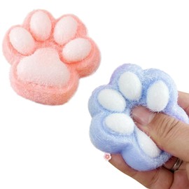 HTTDSLF Pack of 2 Fufu Squishy Squeeze Toy, Taba Squishy Cat Paw Squeeze Toy, Cat Paw Squishy, Anti Stress Toy, Squishy Cat for Concentration, Anxiety Relief, Anti Stress