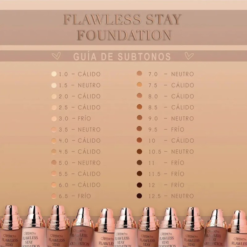Flawless Stay Base Maquillaje Liquido Beauty Creations Tono FS 4.1