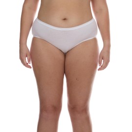 Yacht & Smith 24 Pack of Womens Underwear Panties in Bulk, Wholesale Ladies Brief Underpants, Homeless Charity Donation Multipacks (White, Large)