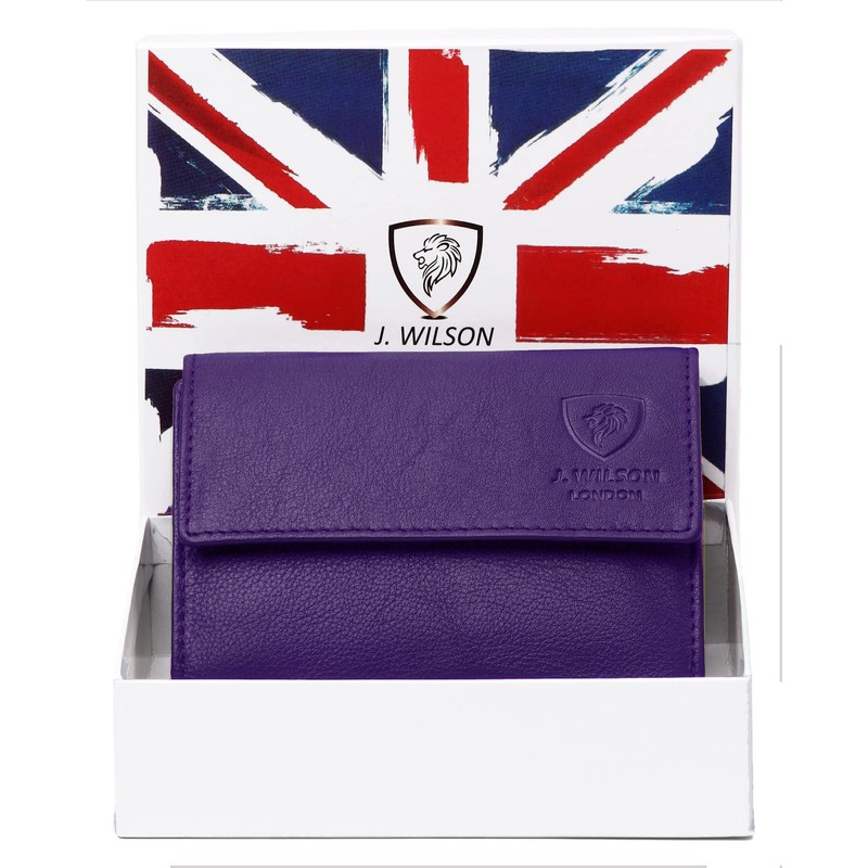 J. Wilson London Ladies RFID Safe Designer Leather Purse Card