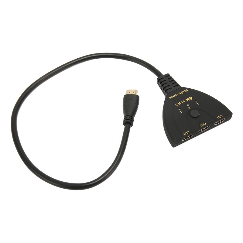 HD Multimedia Interface Switch 4K 60Hz 3 in 1 Out