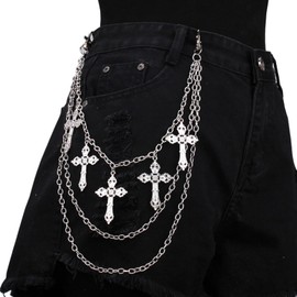 Pants Chain Wallet Chain Belt Chain - Heavy Duty Adjustable Metal Jean Chain for Men's Gothic Punk Style Accessories
