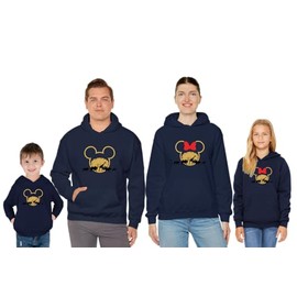 Natural Underwear Safari Animal Kingdom Ears Family Matching Hoodie Youth Girl Navy Large
