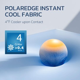 Degrees of Comfort PolarEdge Pro Cooling Blanket Queen Size, Upgraded Dual-Sided Cooling with Coolmax, Q-MAX >0.4, Moisture-Wicking & Breathable, Summer Blanket for Hot Sleepers, 90 x 90 INCH, Grey