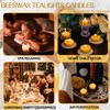 96 Packs Beeswax Tealight Candles, 100% Pure Beeswax Tea Candles