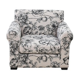 KRFOONN 2 Piece Chair Covers Printed Sofa Covers Couch Covers Washable Armchair Sofa Couch Slipcover Furniture Protector with Elastic Bottom for Living Room (Armchair, Color33), Small