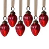 Aurora Christmas Set of 6 Pinecone Christmas Baubles, Red, 1"