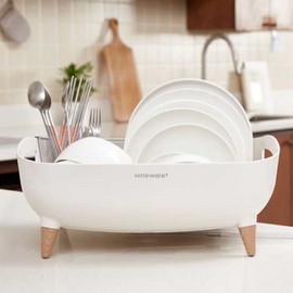 Nineware Wide Volume Dish Drying Rack, Kitchen Dish Plate Storage, Made in Korea
