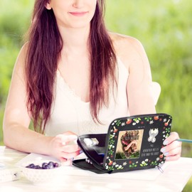 Mr. & Mrs. Panda Personalisierte Foto Federmappe Pinguine Kuscheln - Geschenk, Heiraten, Partner, Geschenk für Freundin, Geschenk für Frauen,