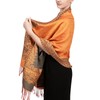 Achillea Luxurious Double Layered Jacquard Big Paisley Pashmina Shawl Wrap