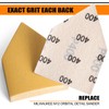 POLIWELL 50PCS 90mm x 65mm 400 Grit Triangle Sanding Sheets