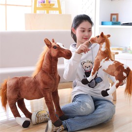 Champracer Realistic Horse Plush Toy, Stuffed Toy Horse Doll, Standing Pony Horse Plush Toy, Soft Horse Plush Toy, Decoration for Living Room, Bedroom (40 cm, B)