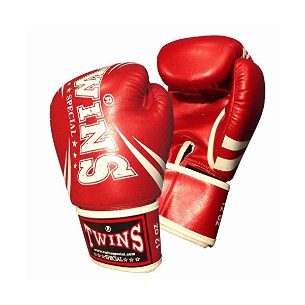 Twins Boxing Gloves PU Leather DM31 Metallic Red 14 oz