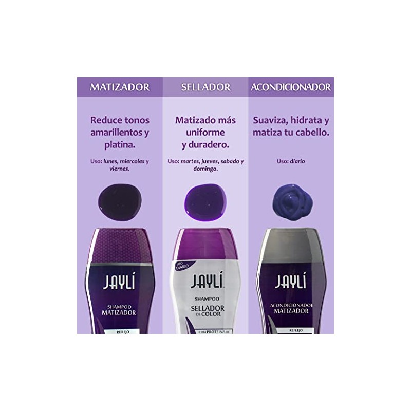 Jayli Shampoo Matizador Violeta, 440 ml
