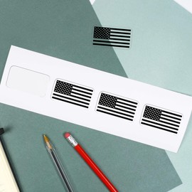 'American Flag' Clear Sticker Decal – Waterproof Film for Windows, Cars, Walls & Crafts, XL (460mm) (DC00024700)