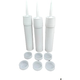 Reusable Empty Caulk Tube - REFILLABLE CAULKING Cartridge 28 oz. 900 ml. - 3 Pack - Made in USA (28 oz. Tubes)