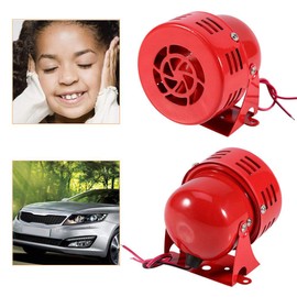 12 V 3 Inch Car Horn Alarm, Automotive Air Attack Siren Horn Car Truck Engine Powered Alarm Red