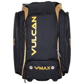 Vulcan Pickleball VMAX Backpack | Roller Bag | Black & Gold | Travel Friendly