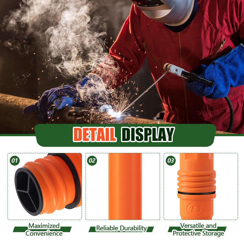 Tandefio 4 Pcs Welding Rod Storage Tube 40 Inch Tig