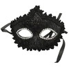 Black Venetian Mask Masquerade Mask with Elegant Vintage Princess Lace