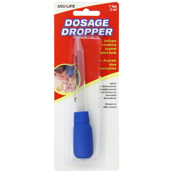 Acu-Life 1 Teaspoon Dropper, Accurate Dose Everytime, 1 TSP/5 ml, Made in the USA
