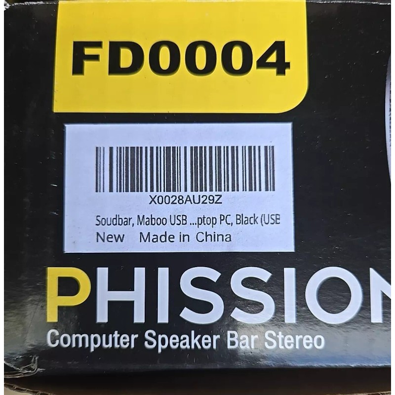 Phission Soundbar, USB Powered Sound Bar Speakers for Computer Desktop