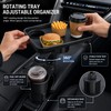 Car Cup Holder Tray for Travel – 360° Rotating Dual