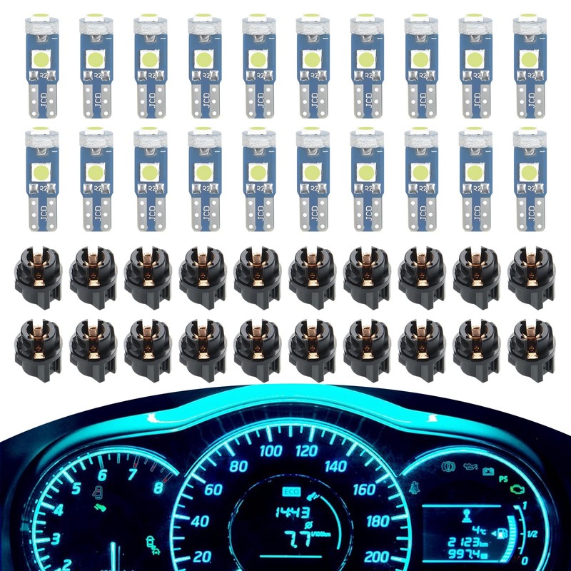 MOXRUQ 20 PCS T5 Led Bulbs Dash Lights, 37 74