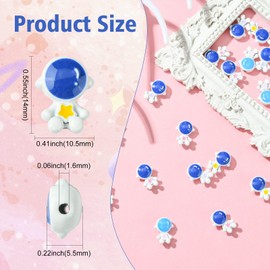 DanLingJewelry Pack of 20 Astronaut Enamel Spacer Beads 4 Colours Universe Spacemen Enamel Metal Craft Beads for Jewellery Making