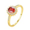 KIFUTENG Ruby Rings for Women 925 Sterling Silver 14K Gold
