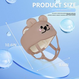 Baby Helmet for Crawling Walking - Adjustable Head Protector with 360° Safety Protection + Breathable Comfort for Learning to Walk (Coffee)