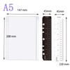 Personal Organizer Refill Zippered Pocket LOORIPRO A5 Clear Pockets 8-Piece