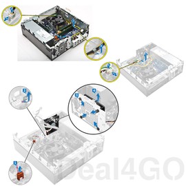 Deal4GO 4-pin 8CM Chassis Cage Cooling Fan MPNKK 7G45T replacement for Dell Optiplex 7050 7040 7060 5040 3050 3070 SFF MFF Tower Desktop, Black