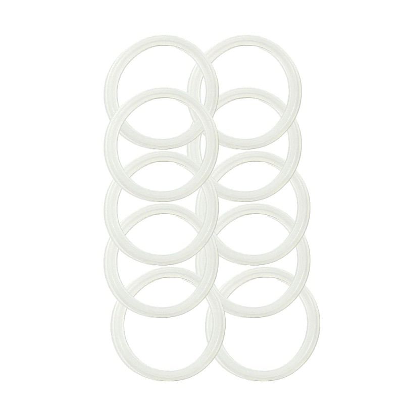 10 Pcs QiiMii White Silicon Tri clamp Gasket for Tri