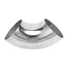 Motoforti 90 Degree Mandrel Bend Elbow Car Modified Exhaust Pipe Tubing Piping 3" Inch OD Thickness 1.5mm/16GA 76x185x1.5mm SS316 Stainless Steel Silver Tone