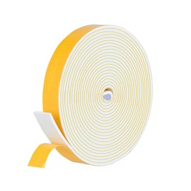 SIGANDG Foam Seal Tape, Draft Excluder for Windows, 1 Rolls 12mm(W) x 1.5mm(T) Total 10M Long, for Door Window Against Cold Draught/Anti-Collision/Soundproof/Waterproof/Dustproof