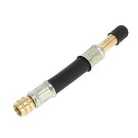 VekAuto Tire Valve Extension Stem Adaptor, 100mm Length Stem Extender Pipes Universal for Car Truck Bike Trailer RV Durable Copper Rubber Copper Tone Black