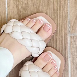 Wellquinn French Toe Nail Tips, Clear Acrylic False Nail Tips Fake Nails Soft Gel Nail Tips 15 Sizes for Toe Nails Extension 300pcs Light Pink