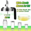Palksky Wide Mouth Mason Jar Pour Spout Lids with Handle