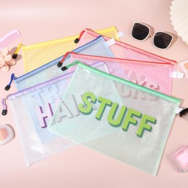 6PCS Makeup Bags Hair Face Skin Stuff Travel Organizer Cosmetic Toiletry Pouch with Zipper Perfect Gifts for Women