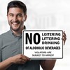 No Loitering No Littering No Drinking of Alcoholic Beverages Sign,