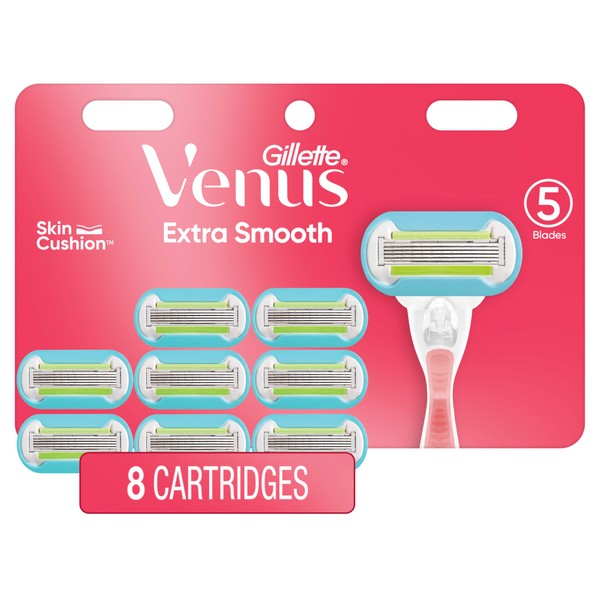 Venus Extra Smooth Women's Razor Blade Refills, 8 Count