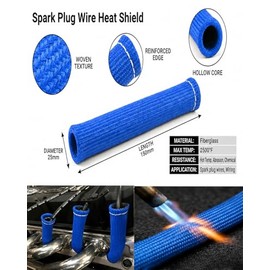 Funda para botas de alambre de bujía – 8 piezas de 2500° de 2500°, cable de bujía de 6 pulgadas, protector de calor de protección de reemplazo para LS