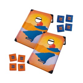 Waboba Portable Cornhole Set, Includes 8 Corn Hole Toss Bags and Travel Bag, Easy Assembly and Take Down