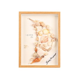 Shadow Box Photo Frame, Shadow Box Display Case, 5x7 Inch Wooden Photo Frame Memory Display Case for Dried Flowers, Seashells, Photographs, Awards, Souvenirs, etc., Log Color