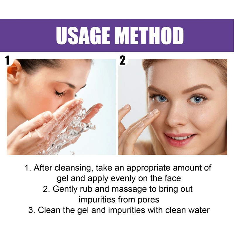 4Pcs Face Clean Gel Perilla Facial Skin Care Cleansing Hydrating