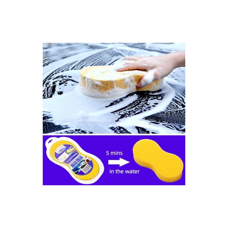 Large Car Cleaning Sponge-Jumbo Sponge Wash Car Sponges Pack of
