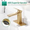 VOTON Brushed Gold Bathroom Sink Faucet Single Handle with Pop-up